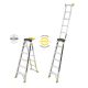 Gorilla Ladders 14 ft. Reach Aluminum 2-in-1 Extension Multi-Position Ladder with Project Bucket, 300 lbs. Capacity, Type 1A Duty Rating GL2A-11