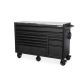 Husky Modular Tool Storage 62 in. W Heavy Duty Matte Black Mobile Workbench Cabinet with Stainless Steel Top