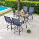 Patio Festival 6-Piece Metal Bar Height Outdoor Dining Set