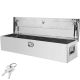VEVOR 48 in. L x 15 in. W x 15 in. H Top Mount Truck Tool Box Aluminum Bar Tread Tool Box with Lock 2 Keys for Pick Up Truck