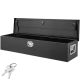 VEVOR 48 in. L x 15 in. W x 15 in. H Top Mount Truck Tool Box Aluminum Bar Tread Tool Box with 2 Keys for Pick Up Truck, Black