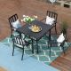 PHI VILLA 5-Piece Metal Outdoor Patio Dining Set