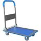 ANGELES HOME 330 lbs. Capacity Push Handle Platform Hand Truck Heavy Duty Swivel Foldable Push Cart Dolly-Blue 108CKTH037