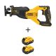 DEWALT 20V MAX Lithium-Ion Cordless Brushless Reciprocating Saw with (2) 20V MAX Premium Lithium-Ion 5.0 Ah Battery-Packs