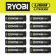 RYOBI USB Lithium 2.0 Ah Lithium Rechargeable Batteries (10-Pack)
