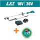 Makita 18V LXT BL Cordless Couple Shaft Power Head Kit w/Trimmer & Pole Saw Attachments (4.0Ah) & Trimmer Line, 0.080