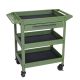 Torin 18.9 in. W 3-Layers Utility Cart: Rolling Tool Cart with Lockable Wheels and Multifunction Service Cart