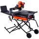 Wet Tile Saw, 15-Amps 10 in. 65Mn Corded Wet Tile Saw, 4500 RPM, Tile Cutter Wet Saw with Water Reservoir and Casters