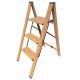 AmeriHome 8 ft. Reach Aluminum Wood Grain Folding Step Ladder with 330 lbs. Load Capacity STLFFA3WG