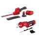 Milwaukee M12 12V Cordless Brushless Pruner Shears with M12 8 in. Hedge Trimmer, 4.0 Ah Battery, Charger