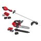 Milwaukee M18 FUEL 18V Brushless Cordless 17 in. Dual Battery String Trimmer w/Top Handle Chainsaw, (3) Battery, (2) Charger
