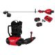 Milwaukee M18 FUEL 18V Brushless Cordless Dual Battery Backpack Blower w/Straight Shaft String Trimmer, (2) Battery, (1) Charger