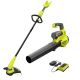 RYOBI 40V Cordless Battery 12 in. String Trimmer and 450 CFM 120 MPH Blower Combo Kit 2-Tools with 4.0 Ah Battery and Charger