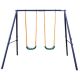 Tidoin Metal Outdoor Swing Set with 2-Seat