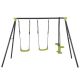 Tidoin Metal Outdoor Swing Set with Three Seat for Outdoor Playground