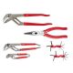 Milwaukee 12 in. Dipped Grip Smooth Jaw Pliers, Straight Jaw Pliers and Long Nose Pliers w/ SAE/Metric Folding Hex Key 6-Piece Set