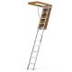 ITOPFOX 7 ft. 8 in. to 10 ft. 3 in. Household Aluminum Alloy Manual Lifting Attic Ladder Folding Loft Stairs H2SA11OT058