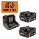 RIDGID 18V MAX Output Starter Kit with (2) 4.0 Ah Batteries and Charger