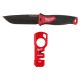 Milwaukee 5 in. Hardline AUS-8 Steel Fixed Blade Knife with Compact Jobsite Knife Sharpener (2-Piece)