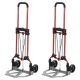 Magna Cart 160 lbs. Load Capacity Red/Silver Personal Folding Hand Truck with Rubber Wheel (2-Pack) 2 x MCI-S-RS