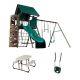 Lifetime Big Stuff Swing Set with Bucket Swing Playset and Childrens Picnic Table (Earthtone)