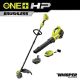 RYOBI ONE+ HP 18V Brushless Cordless Battery 15 in. String Trimmer & 510 CFM Leaf Blower Combo Kit w/4.0 Ah Battery & Charger