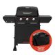 Megamaster 3-Burner Propane Gas Grill in Black with Cover