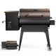 KingChii 456 sq. in. Wood Pellet Grill and Smoker in Bronze with Foldable Legs