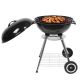Karl home 18 in. Apple Charcoal Grill in Black with Wheels