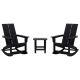 Carnegy Avenue Black 3-Piece Plastic Patio Conversation Set