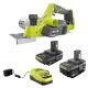 RYOBI ONE+ 18V Lithium-Ion 4.0 Ah Battery, 2.0 Ah Battery, and Charger Kit with ONE+ Cordless 3-1/4 in. Planer