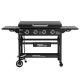 Royal Gourmet 4-Burner Gas Griddle in Black with Hard Cover, 35 in. Flat Top, 52,000 BTU, Heavy-duty Outdoor Cooking Station
