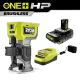 RYOBI ONE+ HP 18V Brushless Cordless Compact Router Kit with 2.0 Ah HIGH PERFORMANCE Battery and Charger