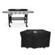 Weber Griddle 4-Burner Propane Gas 36 in. Flat Top Grill in Black with Grill Cover