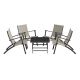 Cosco Black 5-Piece Metal Patio Conversation Set