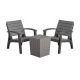 Cosco Gray, 3 Piece, Plastic, Patio Conversation Set