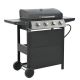 maocao hoom Propane Grill 4 Burner Barbecue Grill Stainless Steel Gas Grill in Black