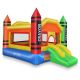CLOUD9 Cloud 9 Mini Crayon Bounce House with Slide without Blower