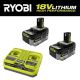 RYOBI ONE+ 18V Dual Port Simultaneous Charger with 6.0 Ah HIGH PERFORMANCE Battery (2-Pack)