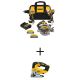 DEWALT 20V MAX Lithium-Ion Cordless 3-Tool Combo Kit and Cordless Brushless Jigsaw with 5.0Ah and 1.7AH Batteries and Charger