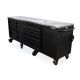 Husky 96 in. W 24 in. D 9-Drawer Heavy-Duty Mobile Workbench with SS Top Matte Black