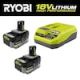 RYOBI ONE+ 18V HIGH PERFORMANCE Starter Kit with 4.0 Ah Battery and Charger with 4.0 Ah HIGH PERFORMANCE Battery PSK014-PBP004