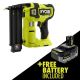 RYOBI ONE+ HP 18V 18-Gauge Brushless Cordless AirStrike Brad Nailer with 4.0 Ah HIGH PERFORMANCE Battery