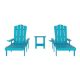 Carnegy Avenue Sonora Blue 3-Piece Plastic Patio Conversation Set