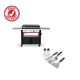Weber Slate Griddle 3-Burner Propane Gas 30 in. Flat Top Grill in Black with Griddle Essential Set