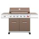 Royal Gourmet 6-Burner BBQ Liquid Propane Gas Grill with Sear Burner and Side Burner in Coffee, 74,000 BTU, Cabinet Style Grill