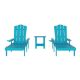 TAYLOR + LOGAN Blue 3-Piece Plastic Patio Conversation Set