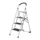 CAPHAUS Reach Height 3.2 ft. Folding Light-Weight 4-Step Ladder, 330 lbs. Load Capacity with Extra Wide Anti-Slip Pedal, White HTLS-CH014-WH