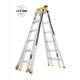 Gorilla Ladders 26 ft. Reach Aluminum Multi-Position Ladder w/ Project Bucket, Tool Hangers, 300 lbs. Load Capacity, Type 1A Duty Rating GMPXA-26BW