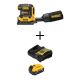 DEWALT 20V MAX XR Lithium-Ion Cordless Brushless 1/4 Sheet Variable Speed Sander with 20V MAX XR 5 Ah Battery Pack and Charger